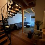 a staircase in a room